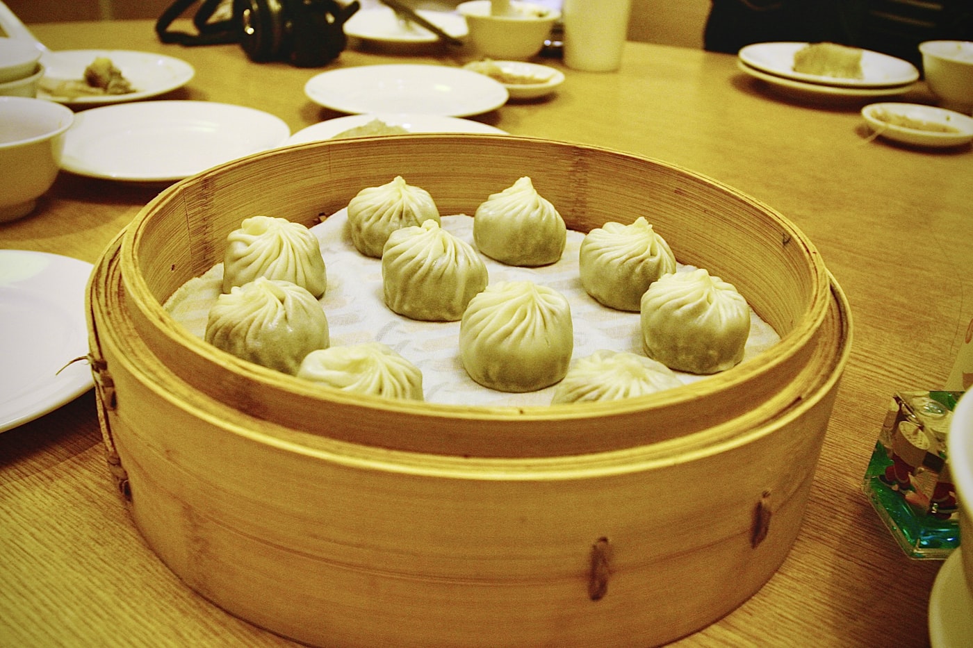 Xiaolongbao im Bambuskorb